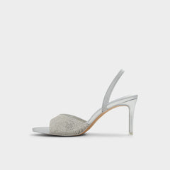 Aldo Aitana Silver Women's Heeled sandals - Slingback heeled sandal, Stiletto heel Women