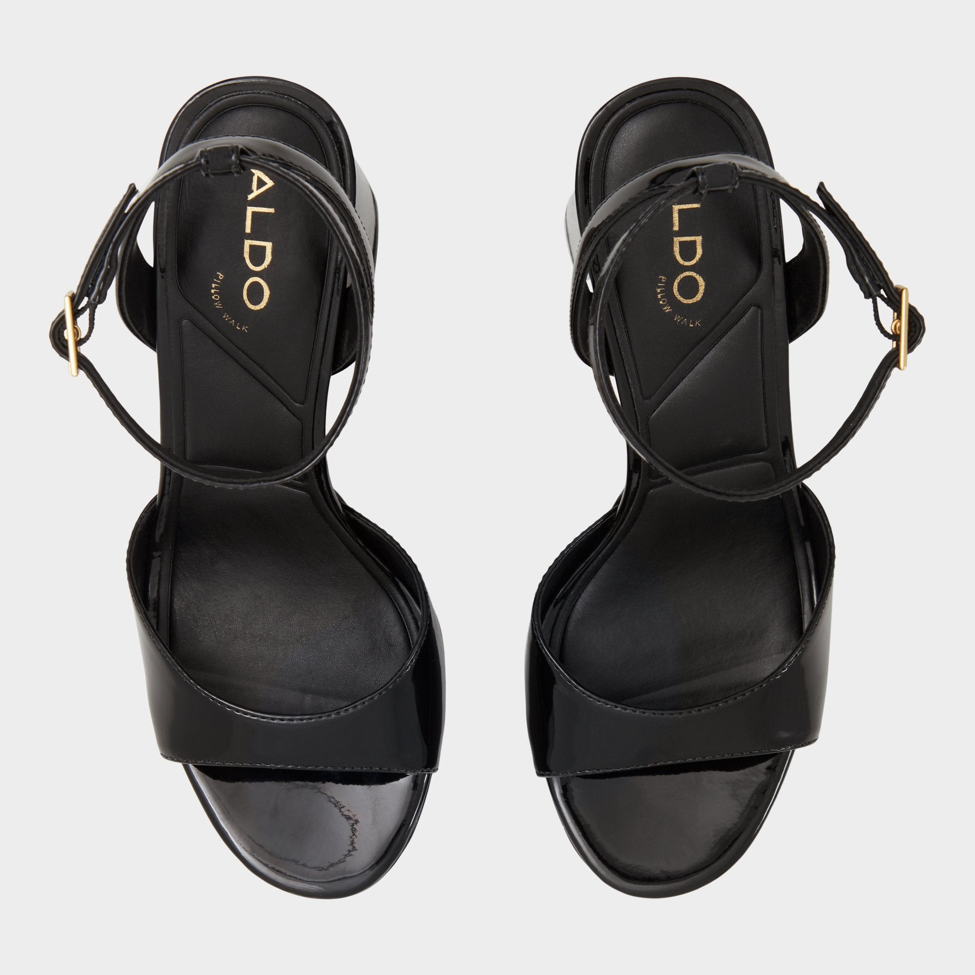 Aldo Valoria Black Women's Platform sandals - Strappy heeled sandal, Platform Women