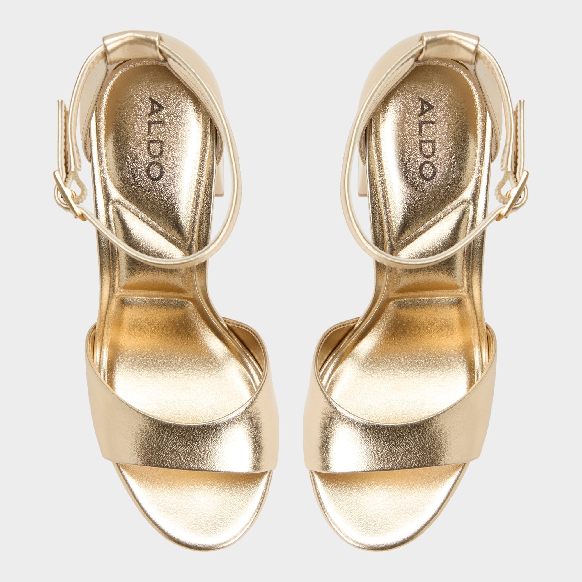 Aldo Enaegyn 2.0 in Gold - Strappy heeled sandal, Platform Women