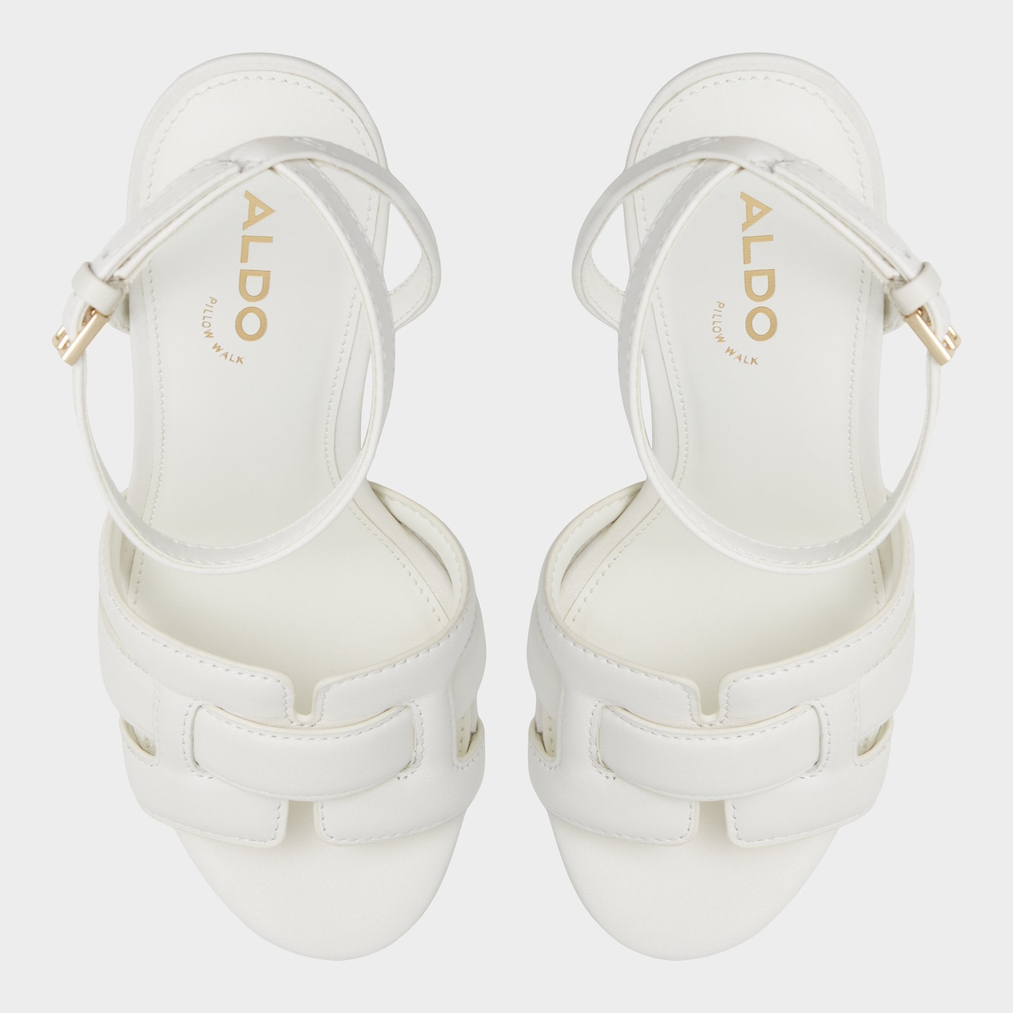 Aldo Valaberel Open White Women's Platform sandals - Strappy heeled sandal, Platform Women