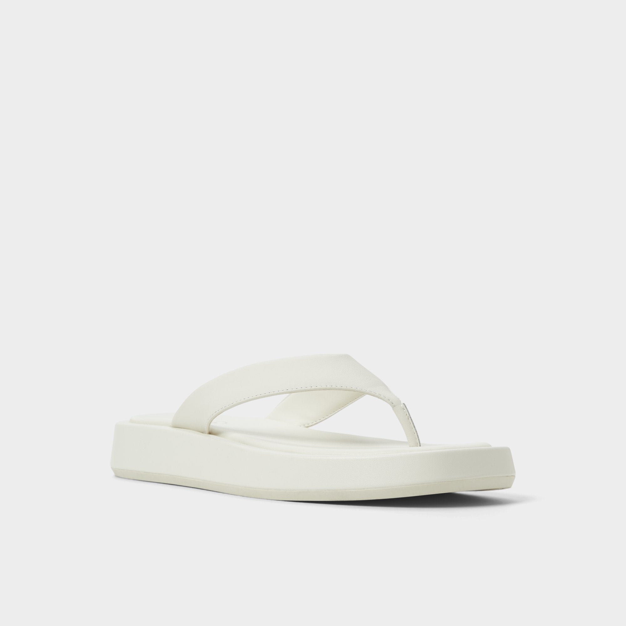 Aldo Grettle White/Bone Women's Flats - Flip flop, Flatform Women