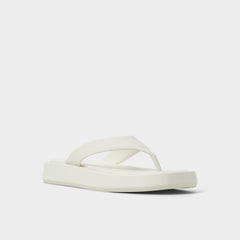 Aldo Grettle White/Bone Women's Flats - Flip flop, Flatform Women