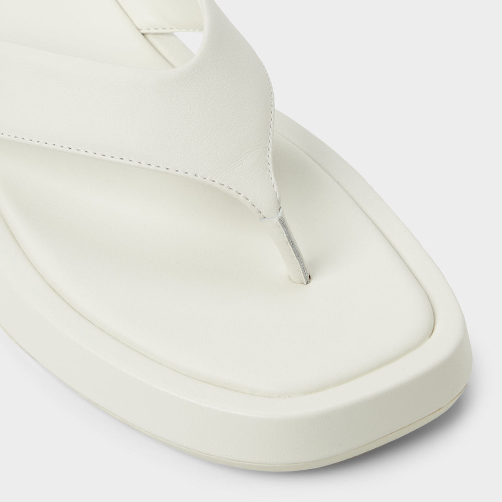 Aldo Grettle White/Bone Women's Flats - Flip flop, Flatform Women