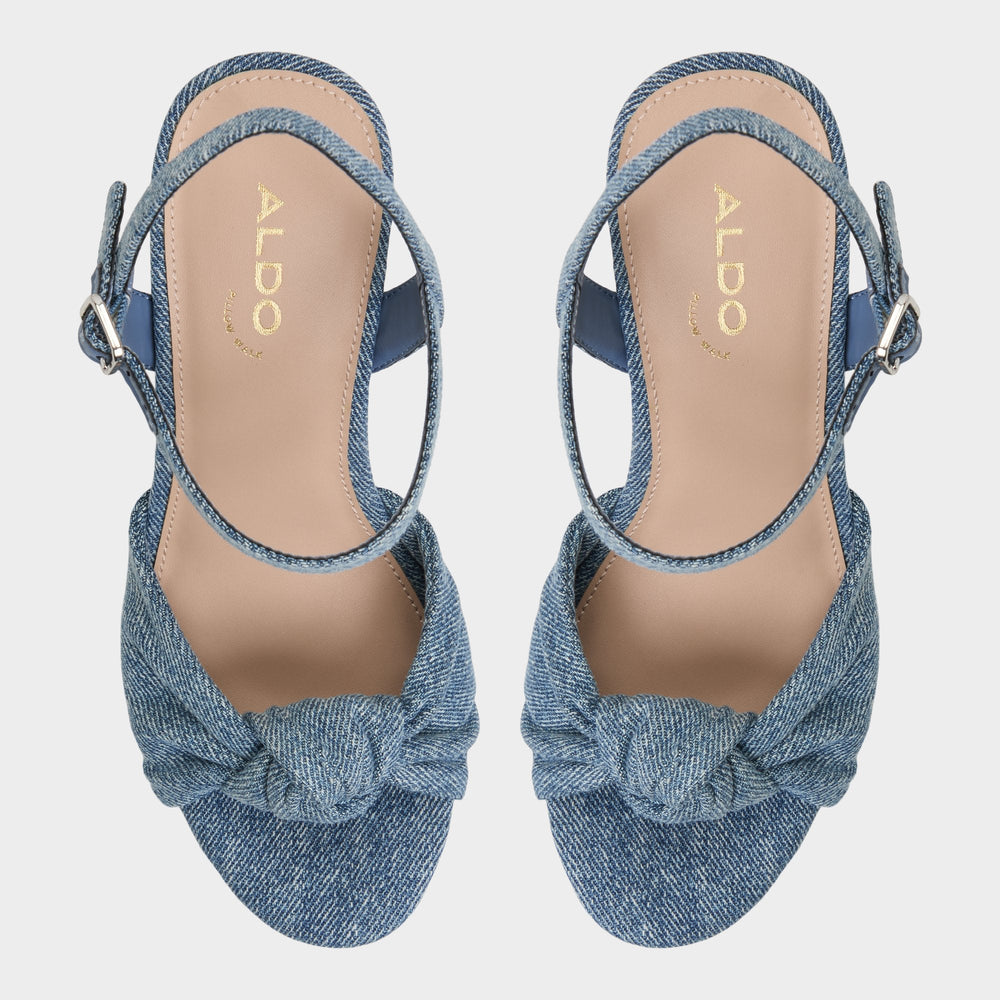 Aldo Ulialdan Blue Combo Women's Platform sandals - Strappy heeled sandal Women