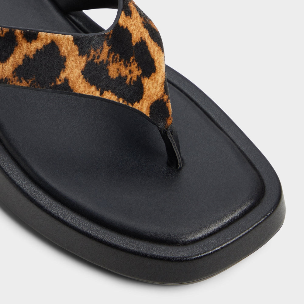 Aldo Grettle Brown Multi Women's Flats - Flip flop, Platform Women
