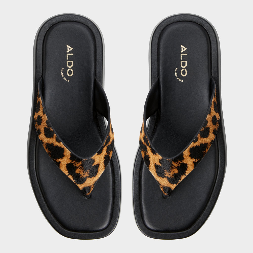 Aldo Grettle Brown Multi Women's Flats - Flip flop, Platform Women