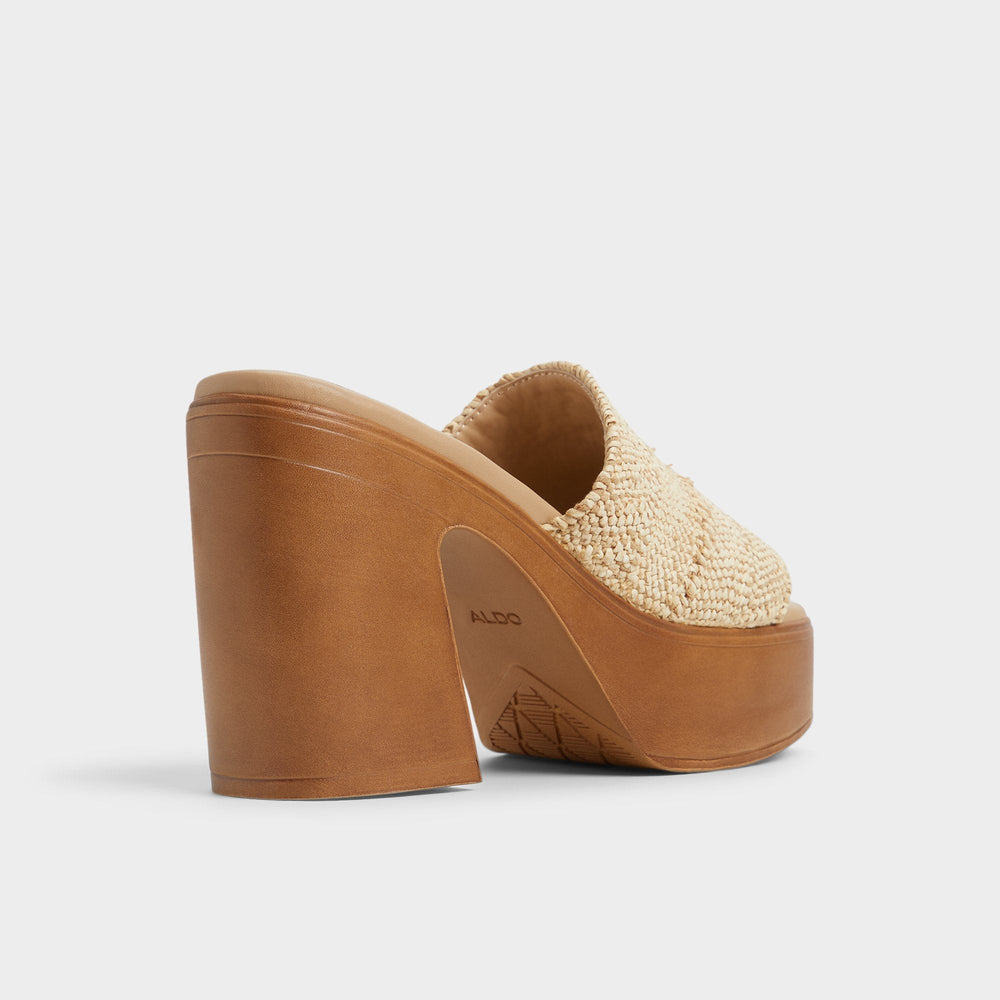 Aldo Maysee Natural Women's Platform sandals - Heeled mule, Platform Women