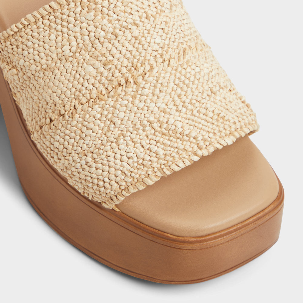 Aldo Maysee Natural Women's Platform sandals - Heeled mule, Platform Women