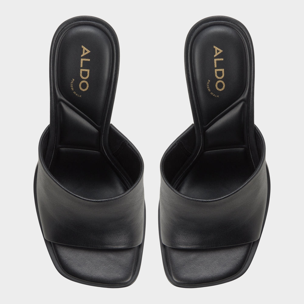 Aldo Re in Sophia Black - Heeled mule, Block heel Women|New