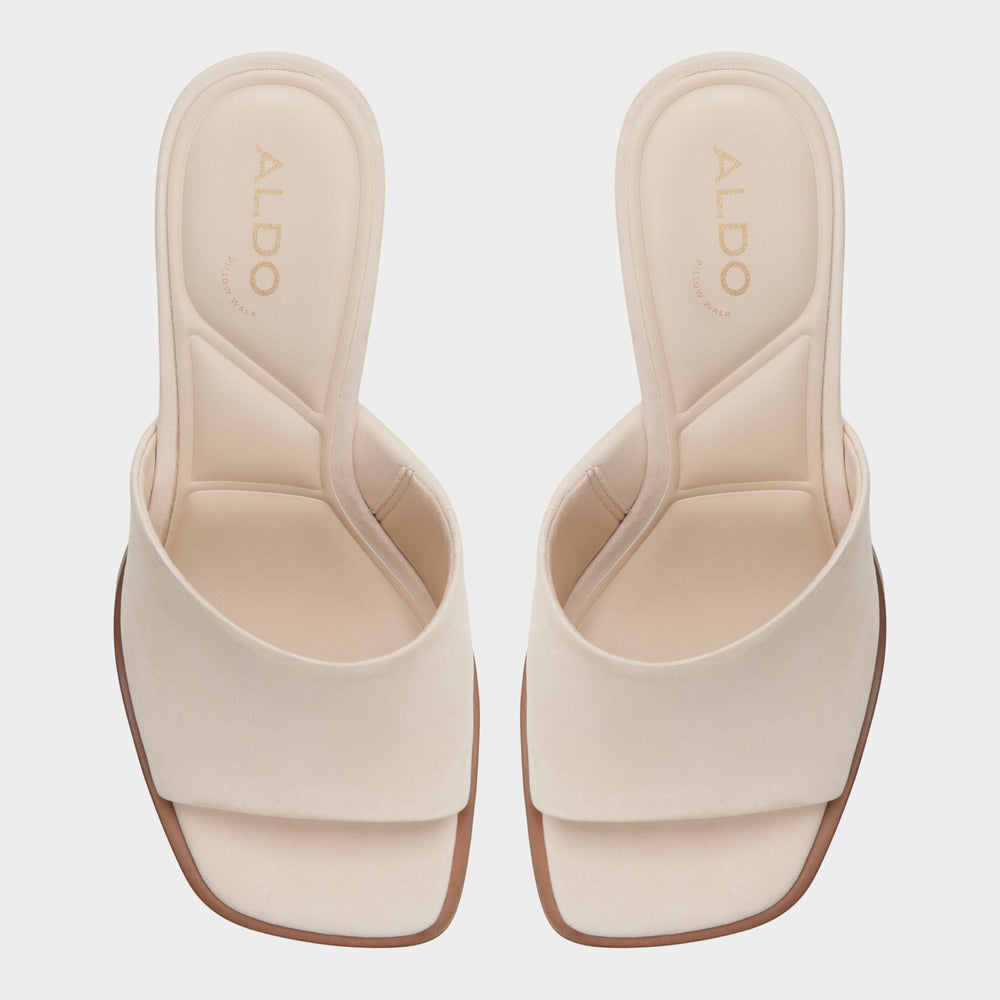 Aldo Re in Sophia Other Beige - Heeled mule, Block heel Women|New