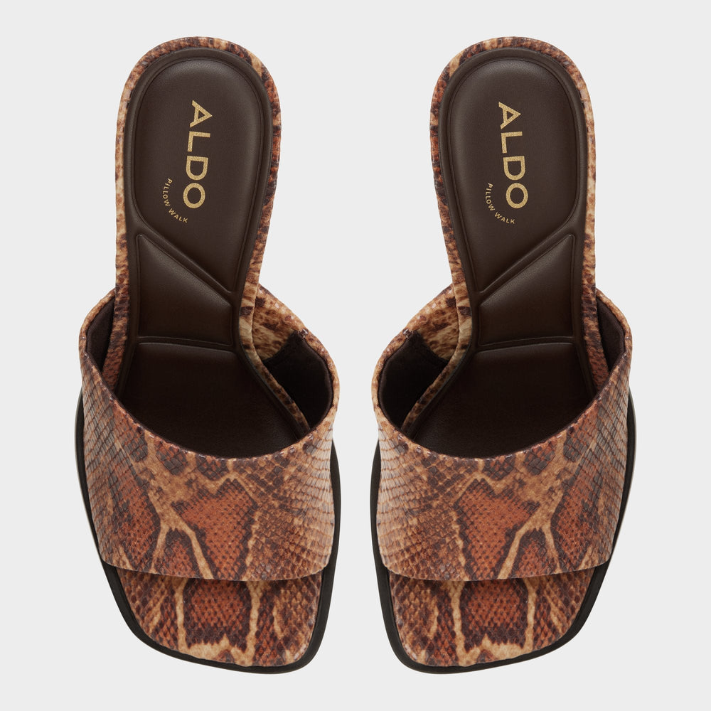Aldo Re in Sophia Brown Multi14190695 - Heeled mule, Block heel Women|New