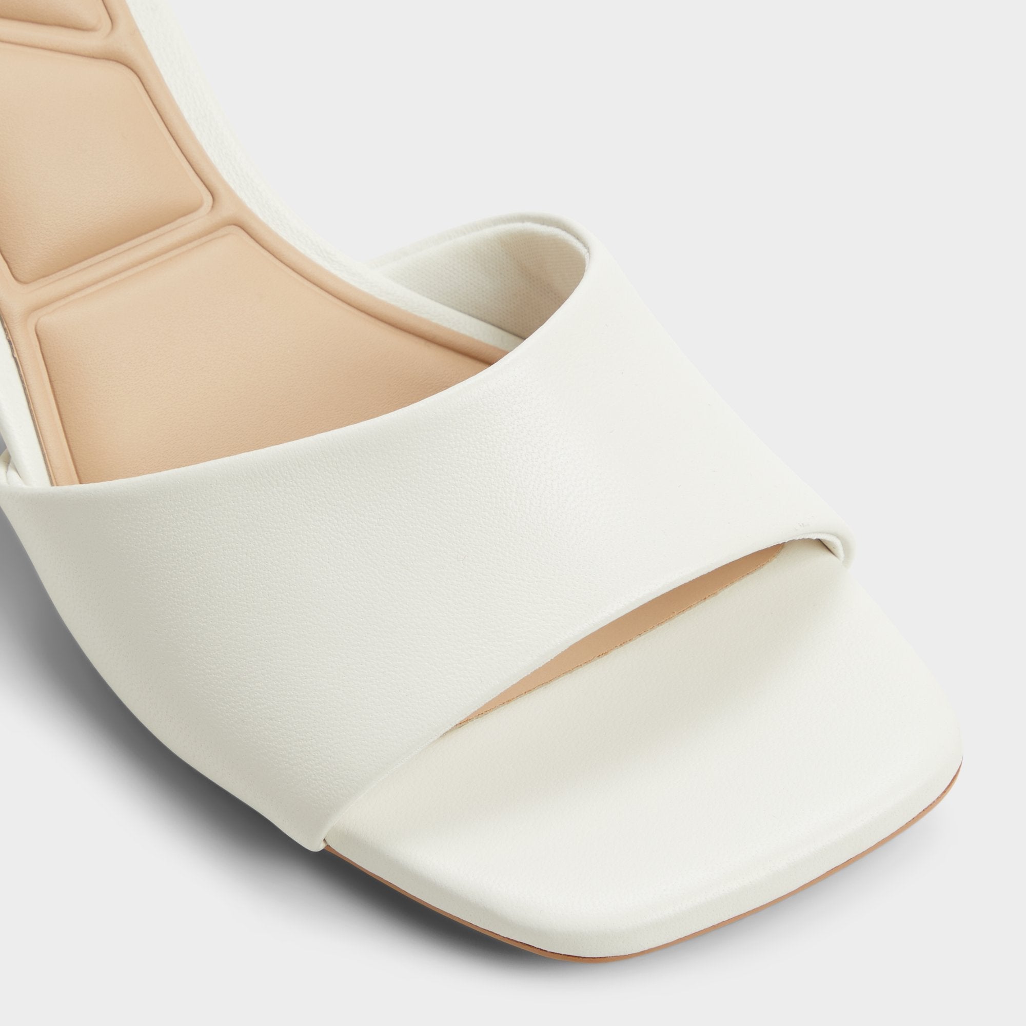 Aldo Tisha White Women's Heeled mules - Heeled mule, Block heel Women