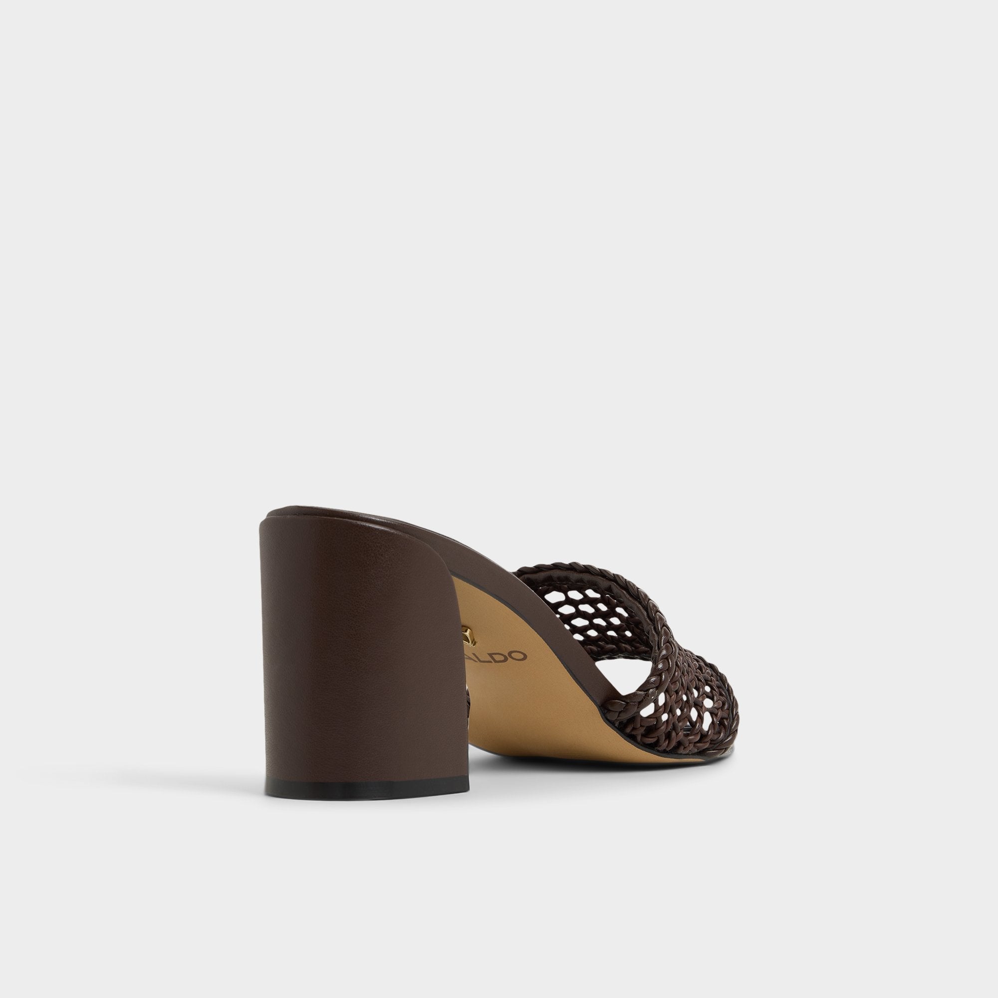 Aldo Beachdate Dark Brown Women's Block heels - Heeled mule, Block heel Women