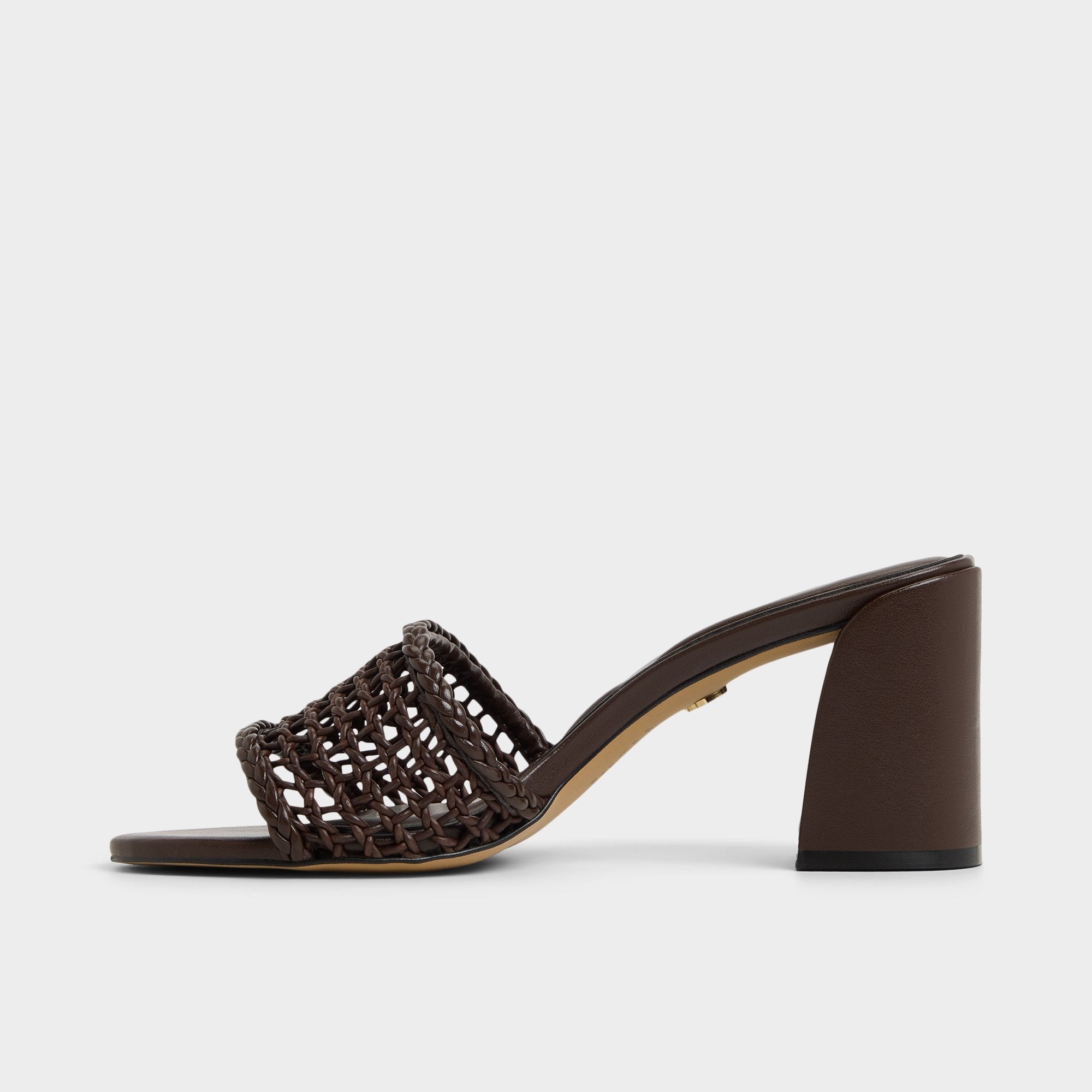 Aldo Beachdate Dark Brown Women's Block heels - Heeled mule, Block heel Women
