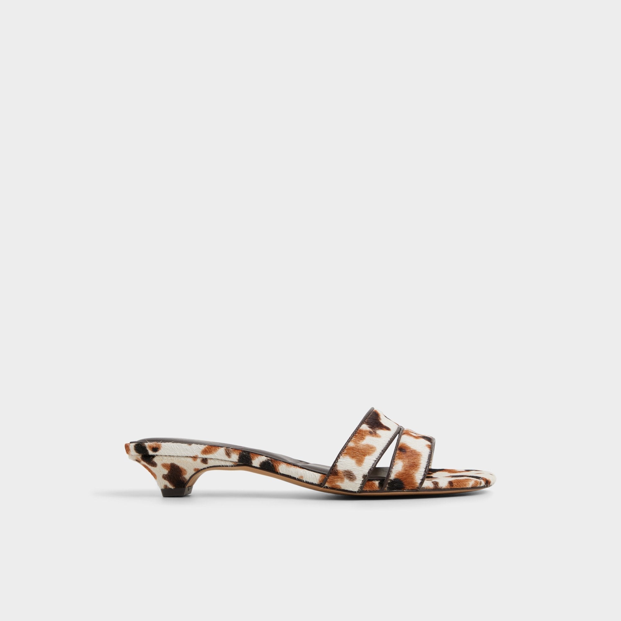 Aldo Scarletta White/Black Women's Heeled mules - Heeled mule, Kitten heel Women