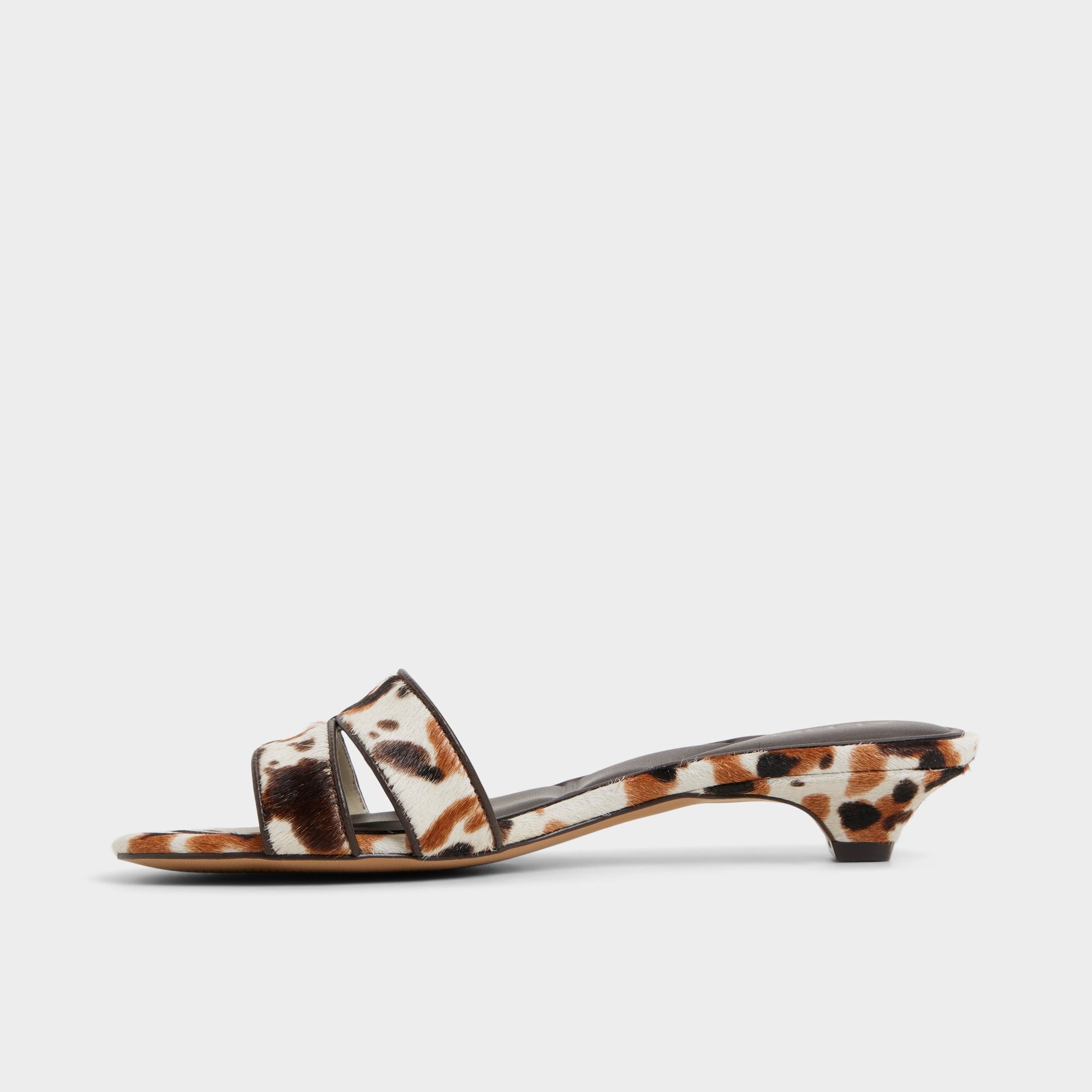 Aldo Scarletta White/Black Women's Heeled mules - Heeled mule, Kitten heel Women
