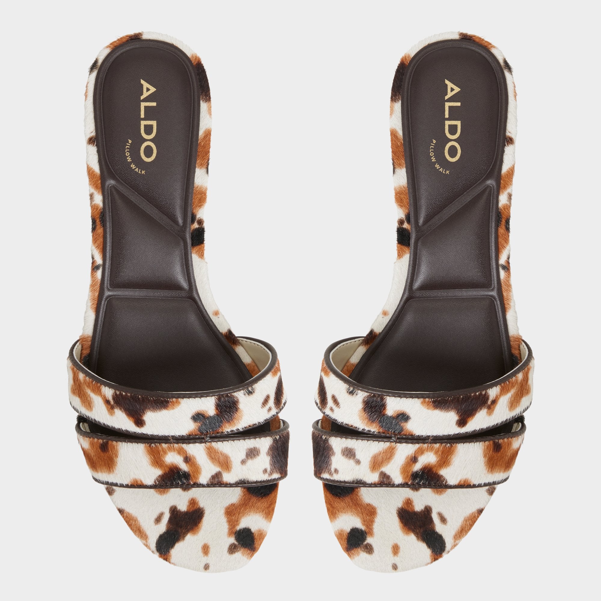 Aldo Scarletta White/Black Women's Heeled mules - Heeled mule, Kitten heel Women
