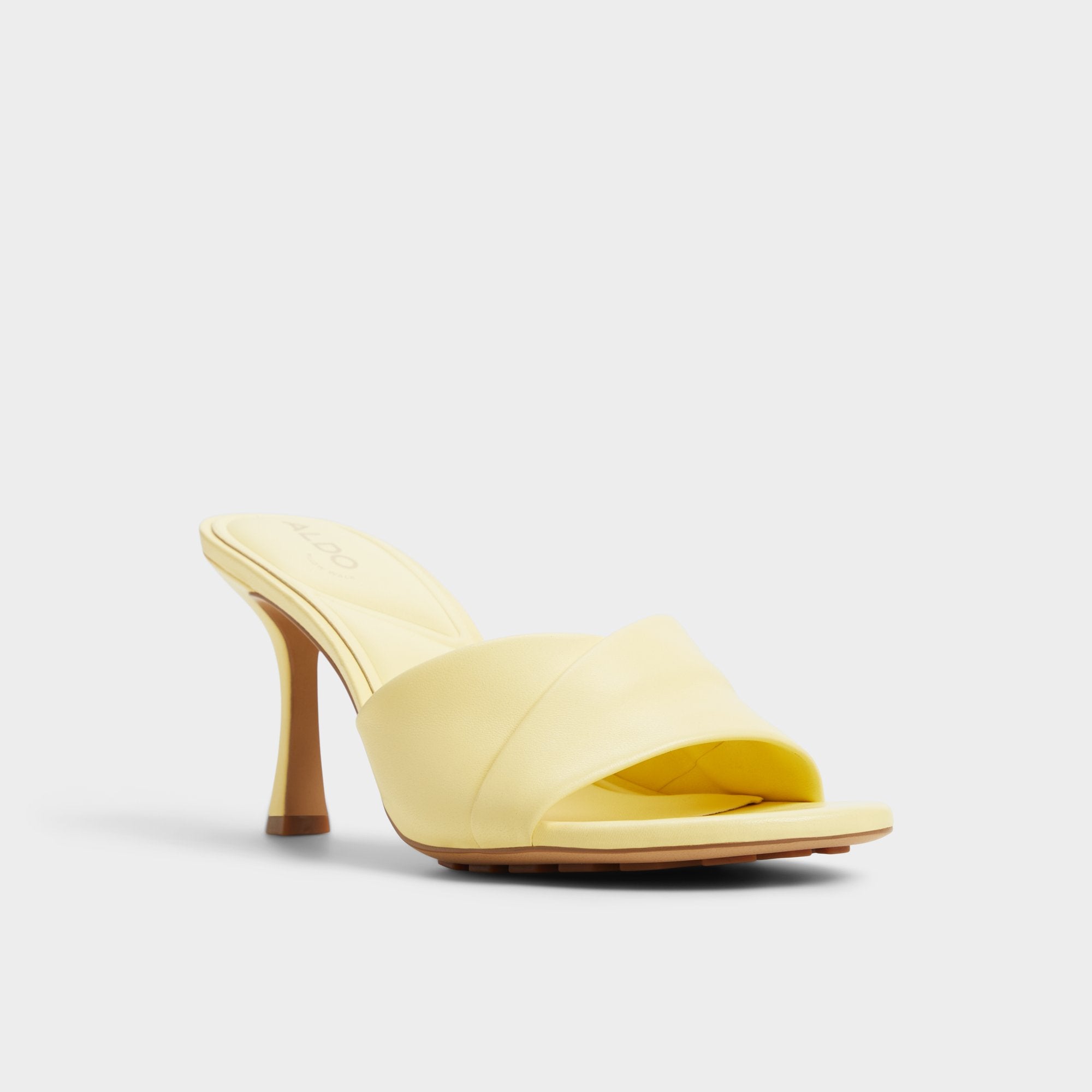 Aldo Lyhanna Light Yellow Women's Heeled mules - Heeled mule, Stiletto heel Women
