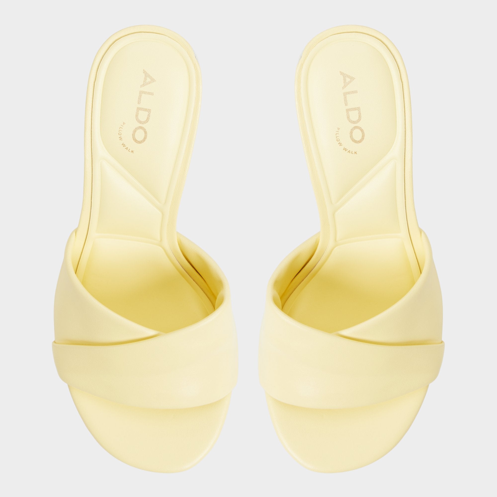 Aldo Lyhanna Light Yellow Women's Heeled mules - Heeled mule, Stiletto heel Women