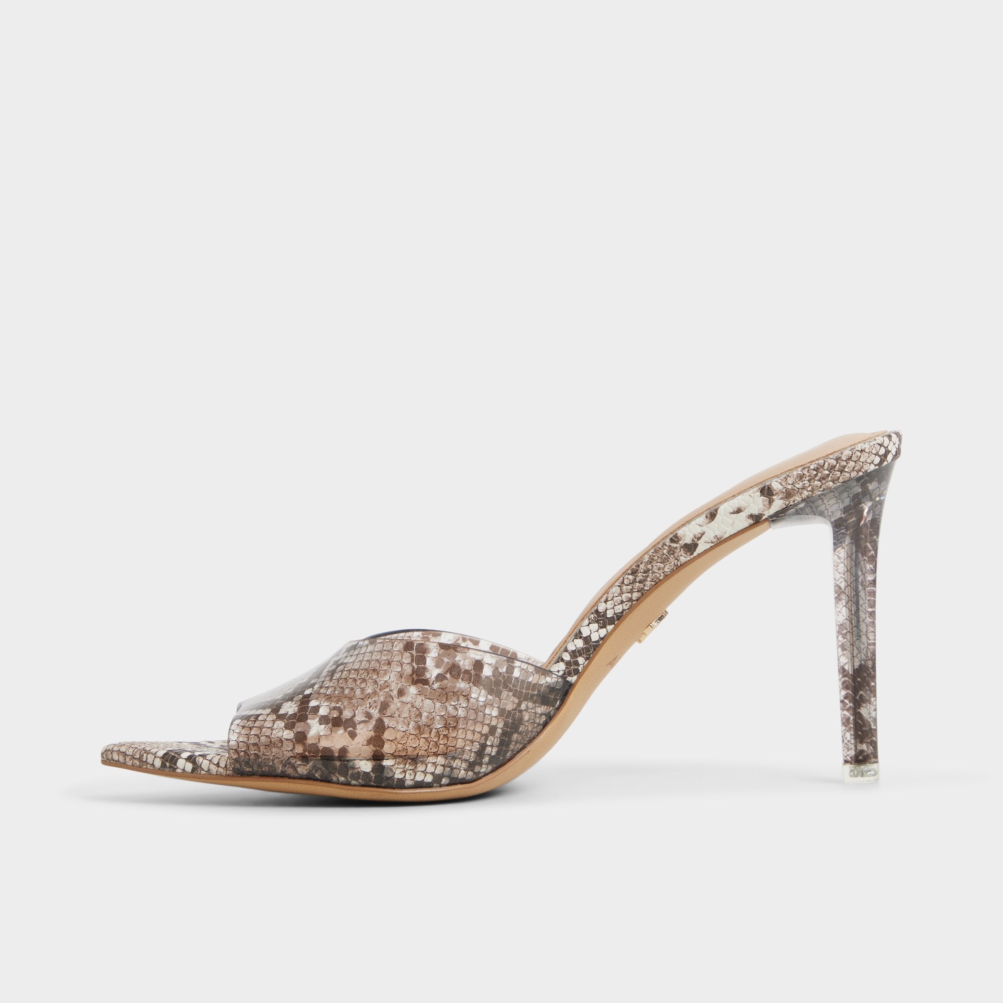 Aldo Anitabrilden Other Grey Women's Mule slides - Heeled mule, Stiletto heel Women