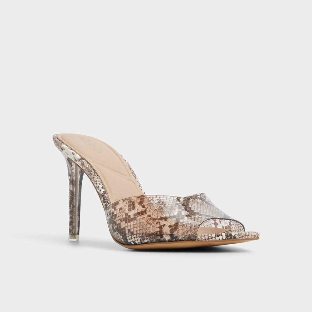 Aldo Anitabrilden Other Grey Women's Mule slides - Heeled mule, Stiletto heel Women