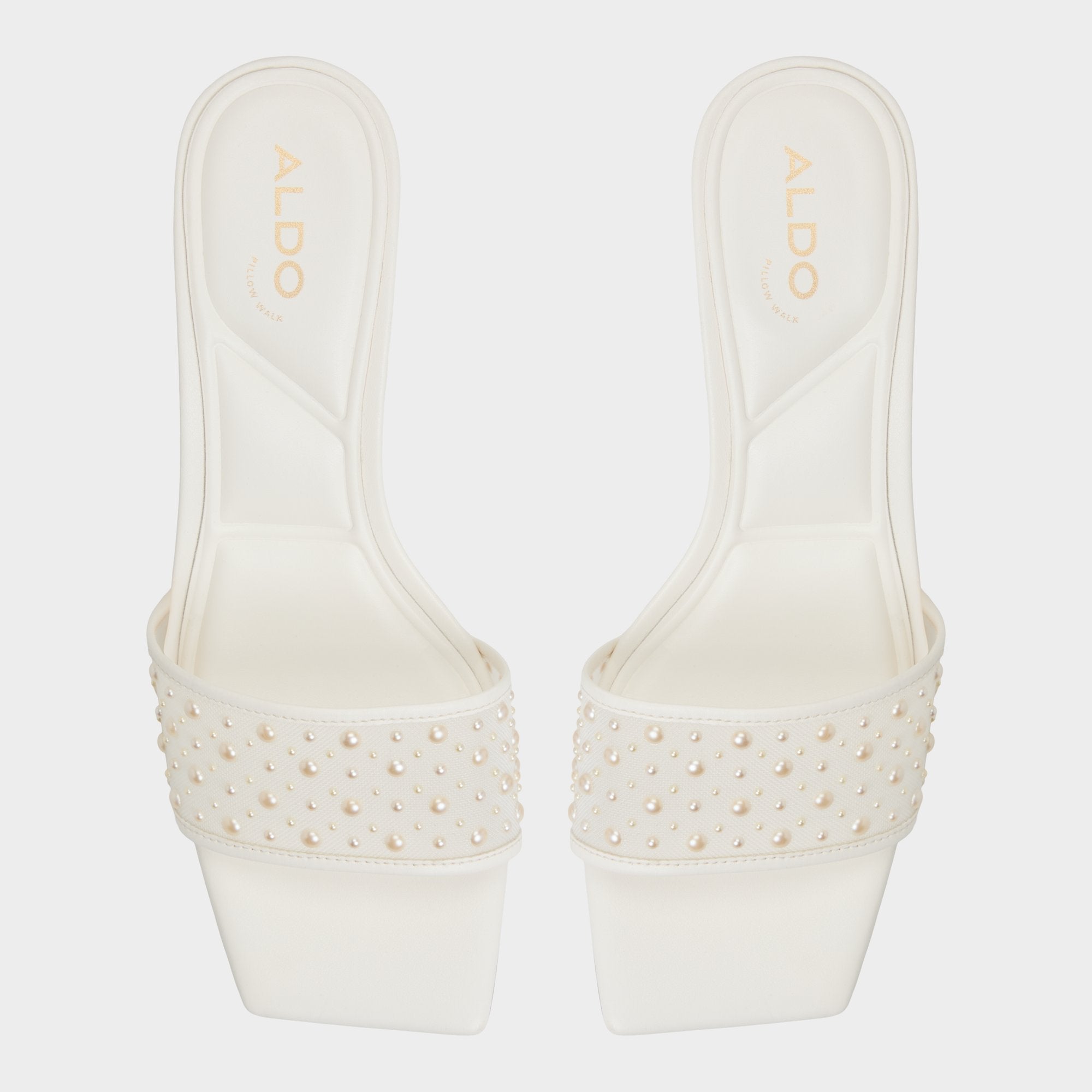 Aldo Pearlia White Women's Heeled mules - Heeled mule Women