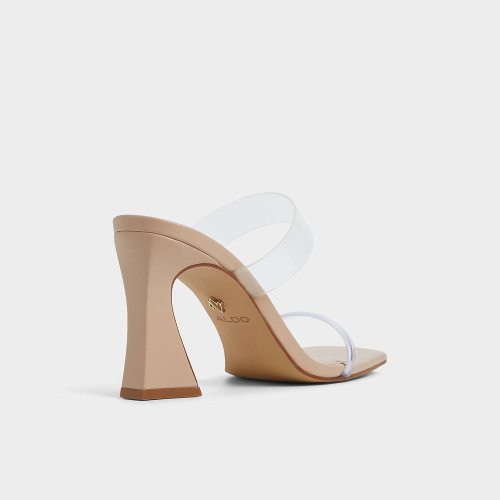 Aldo Calley Tan Women's Heeled mules - Heeled mule, Block heel Women