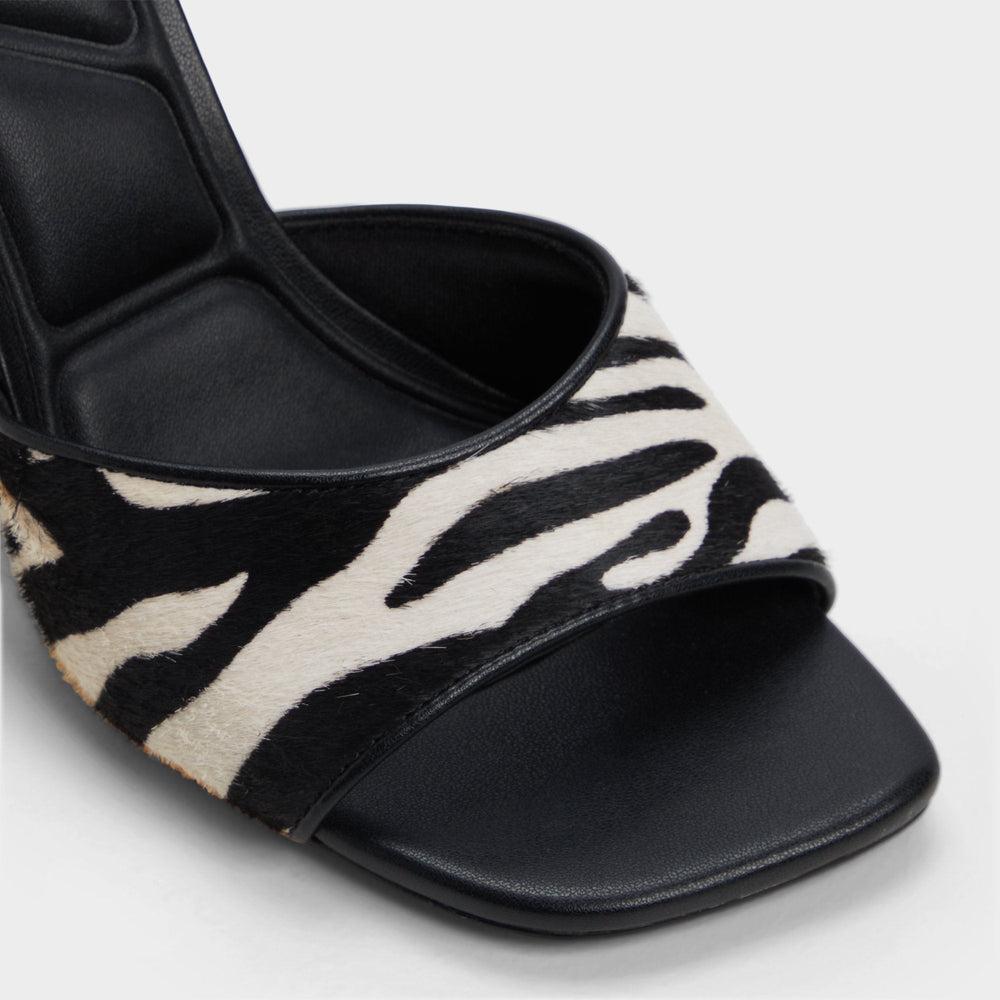 Aldo Evadalia White/Black Women's Heeled mules - Heeled mule Women