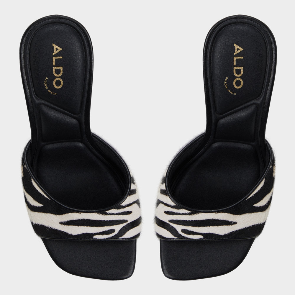Aldo Evadalia White/Black Women's Heeled mules - Heeled mule Women