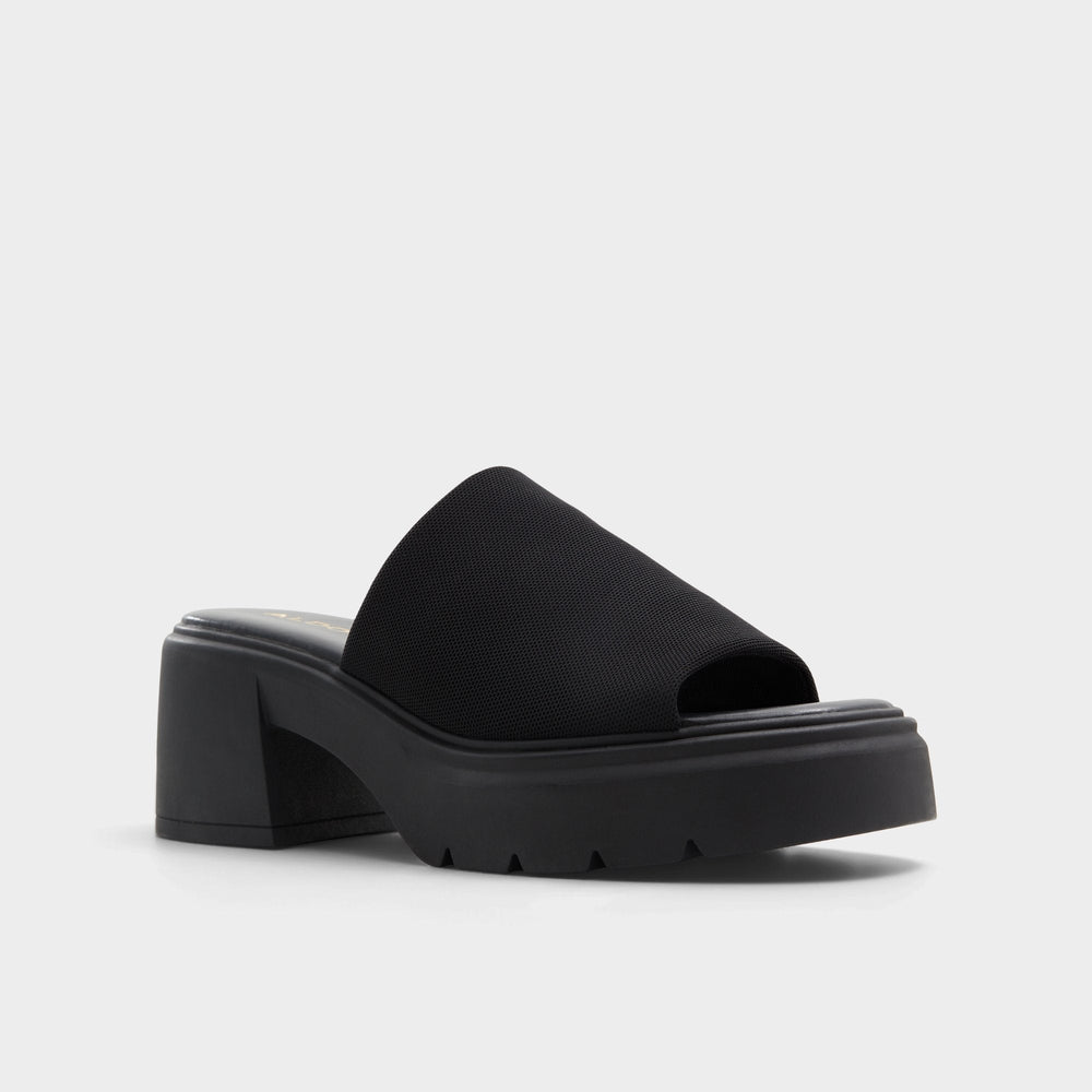 Aldo Harrietta Black Women's Wedges - Heeled mule, Block heel Women