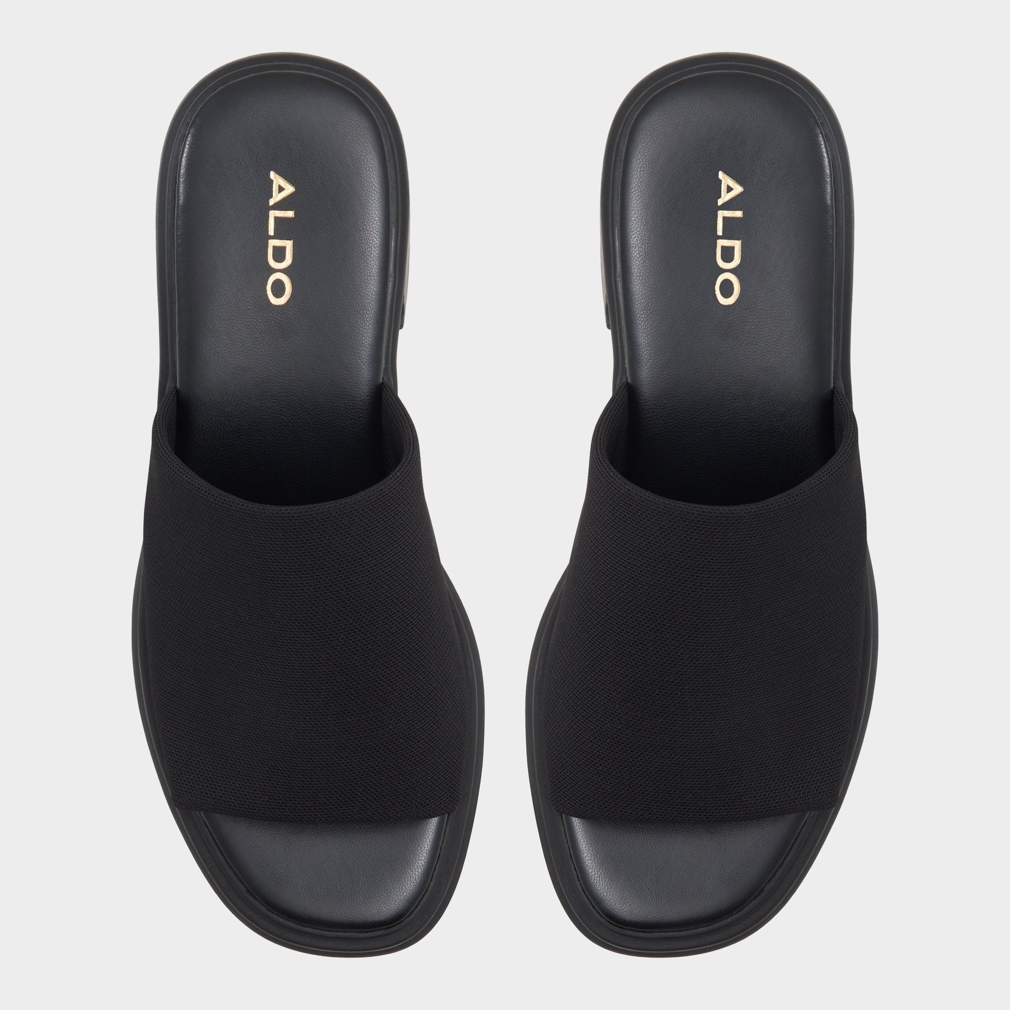 Aldo Harrietta Black Women's Wedges - Heeled mule, Block heel Women