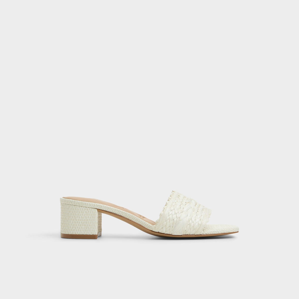 Aldo Claudina White/Bone Women's Block heels - Heeled mule, Block heel Women