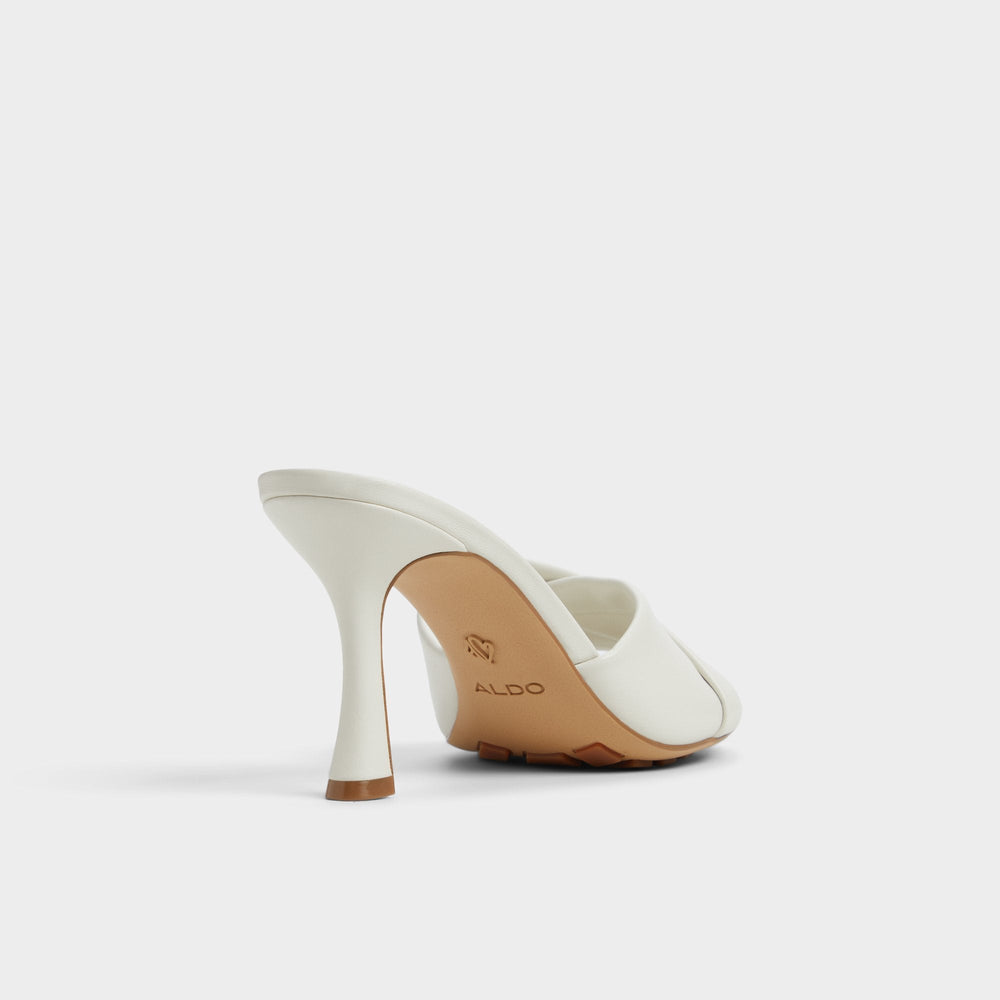 Aldo Lyhanna White/Bone Women's Heeled mules - Heeled mule, Stiletto heel Women