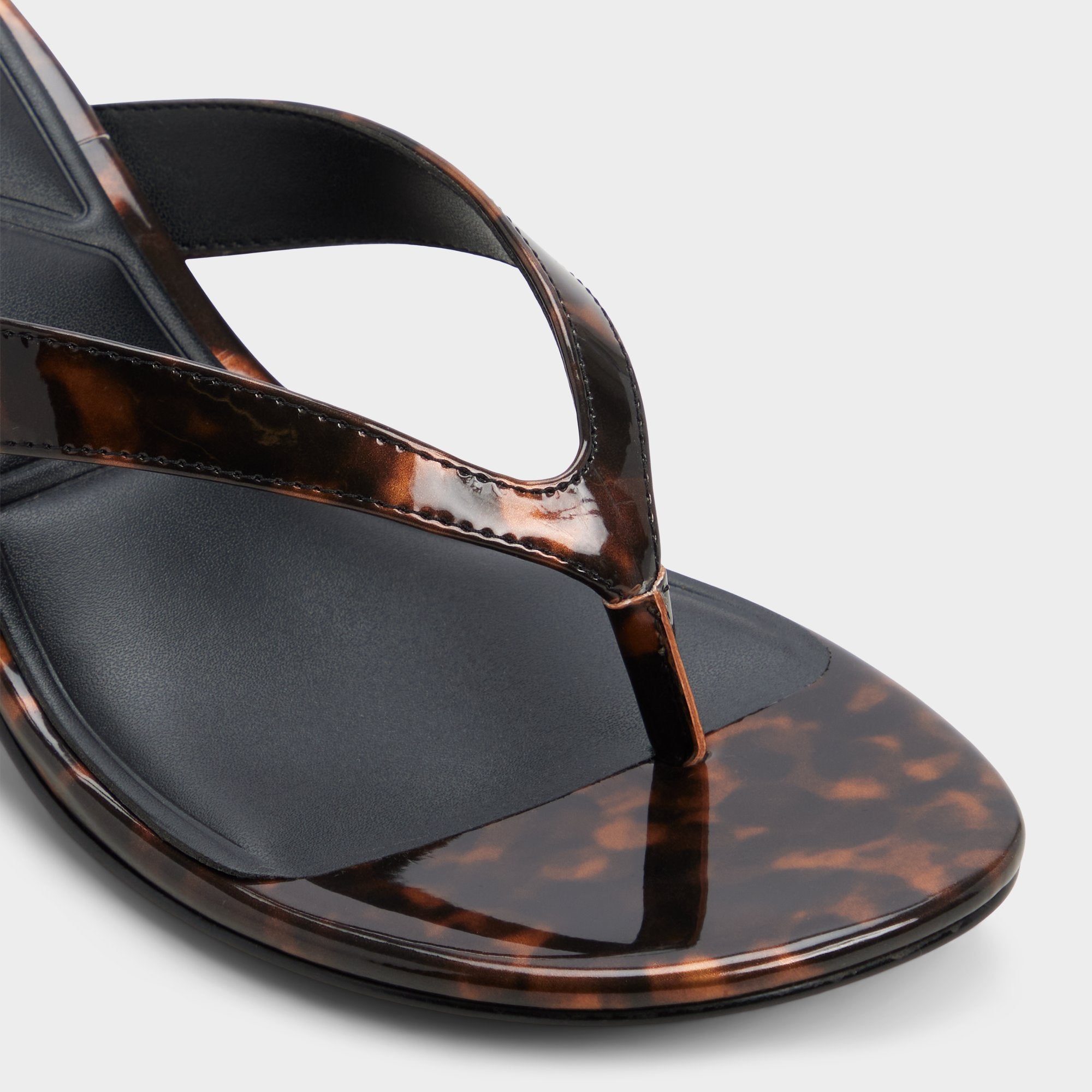 Aldo Jump in Open Brown - Heeled flip flop, Kitten heel Women