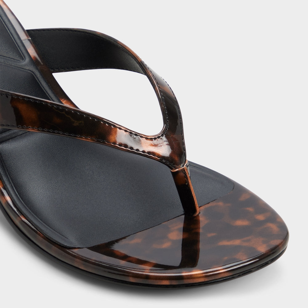 Aldo Jump in Open Brown - Heeled flip flop, Kitten heel Women