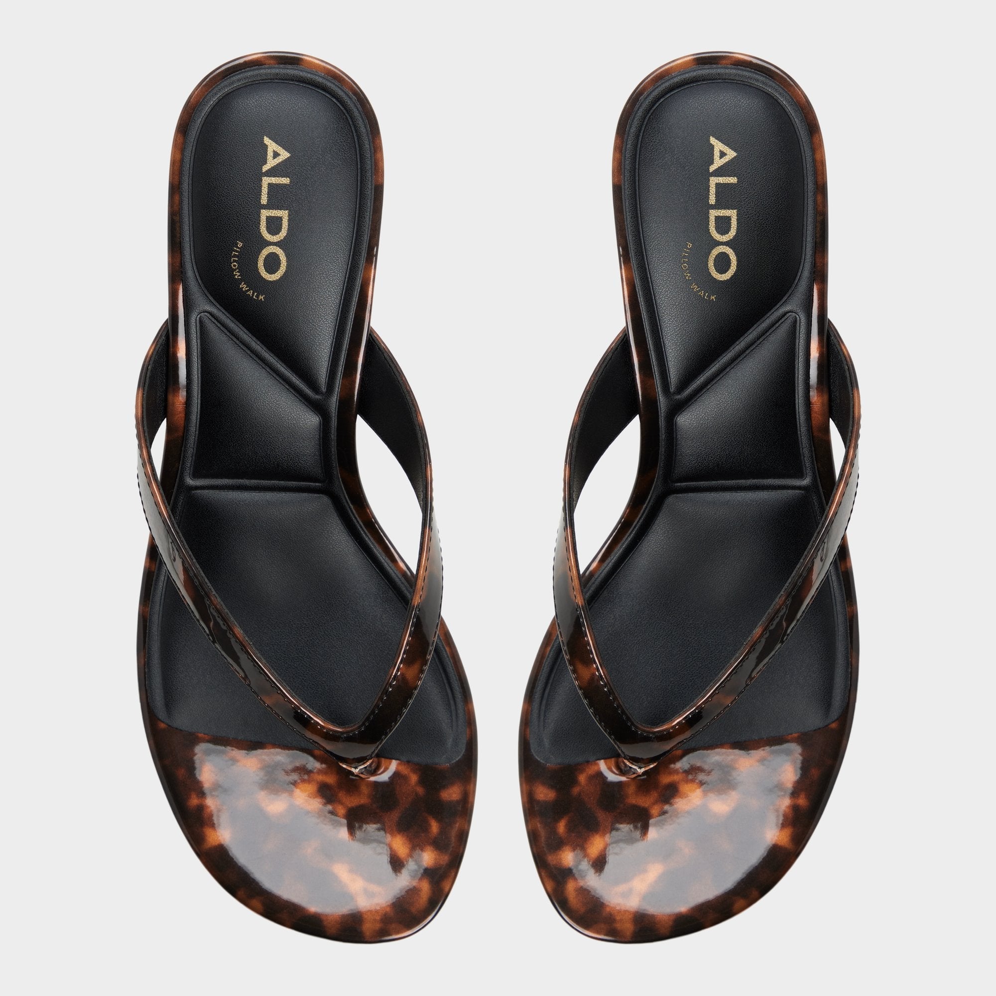 Aldo Jump in Open Brown - Heeled flip flop, Kitten heel Women