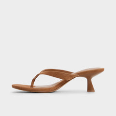 Aldo Jump in Medium Brown - Heeled flip flop, Kitten heel Women