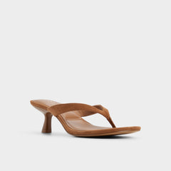 Aldo Jump in Medium Brown - Heeled flip flop, Kitten heel Women