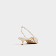 Aldo Violettia in Light Beige - Sling back high heel, Kitten heel Women