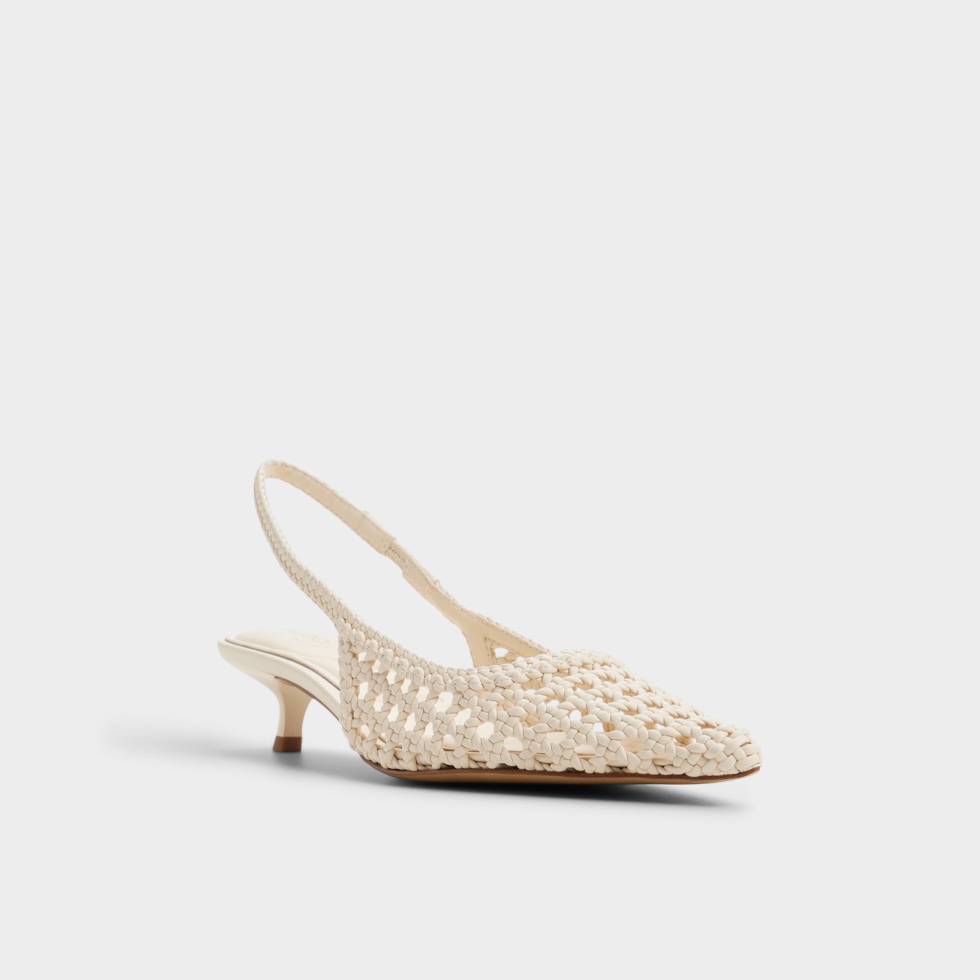 Aldo Violettia in Light Beige - Sling back high heel, Kitten heel Women