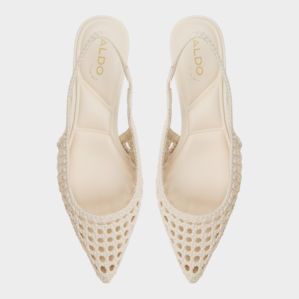 Aldo Violettia in Light Beige - Sling back high heel, Kitten heel Women