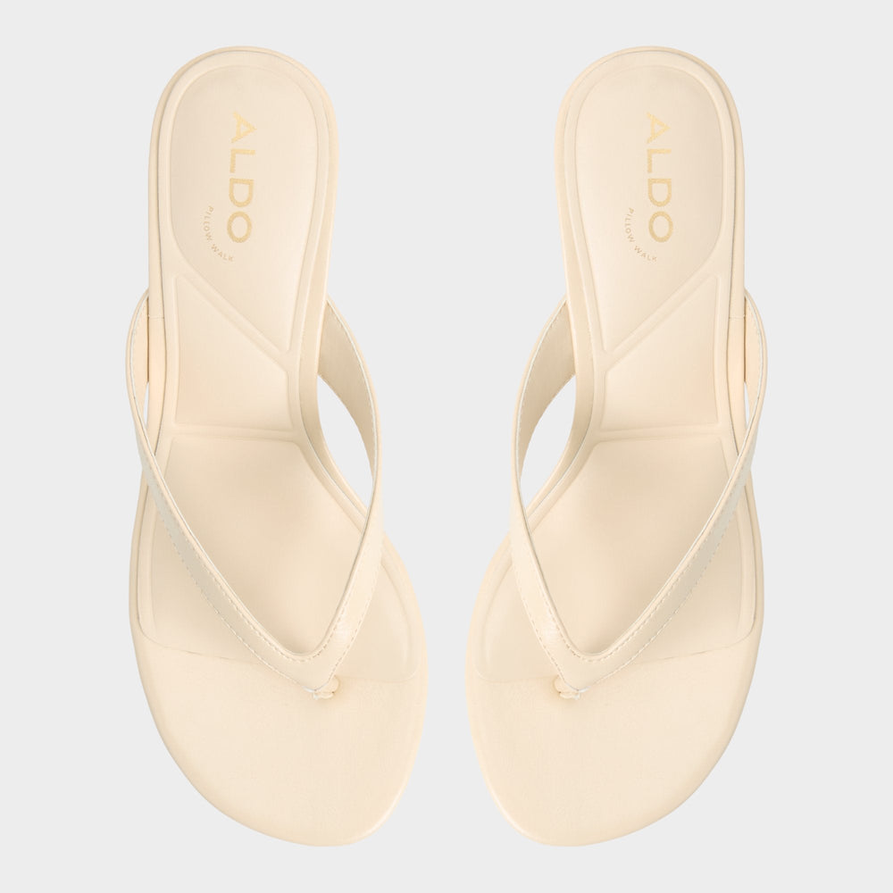 Aldo Jump in Cream - Heeled flip flop, Kitten heel Women
