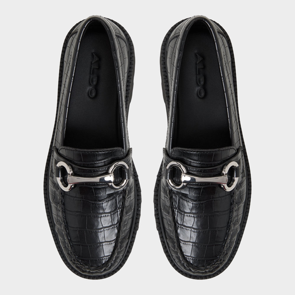 Aldo Danrose Black Women's Loafers & Oxfords - Loafer, Lug sole Women