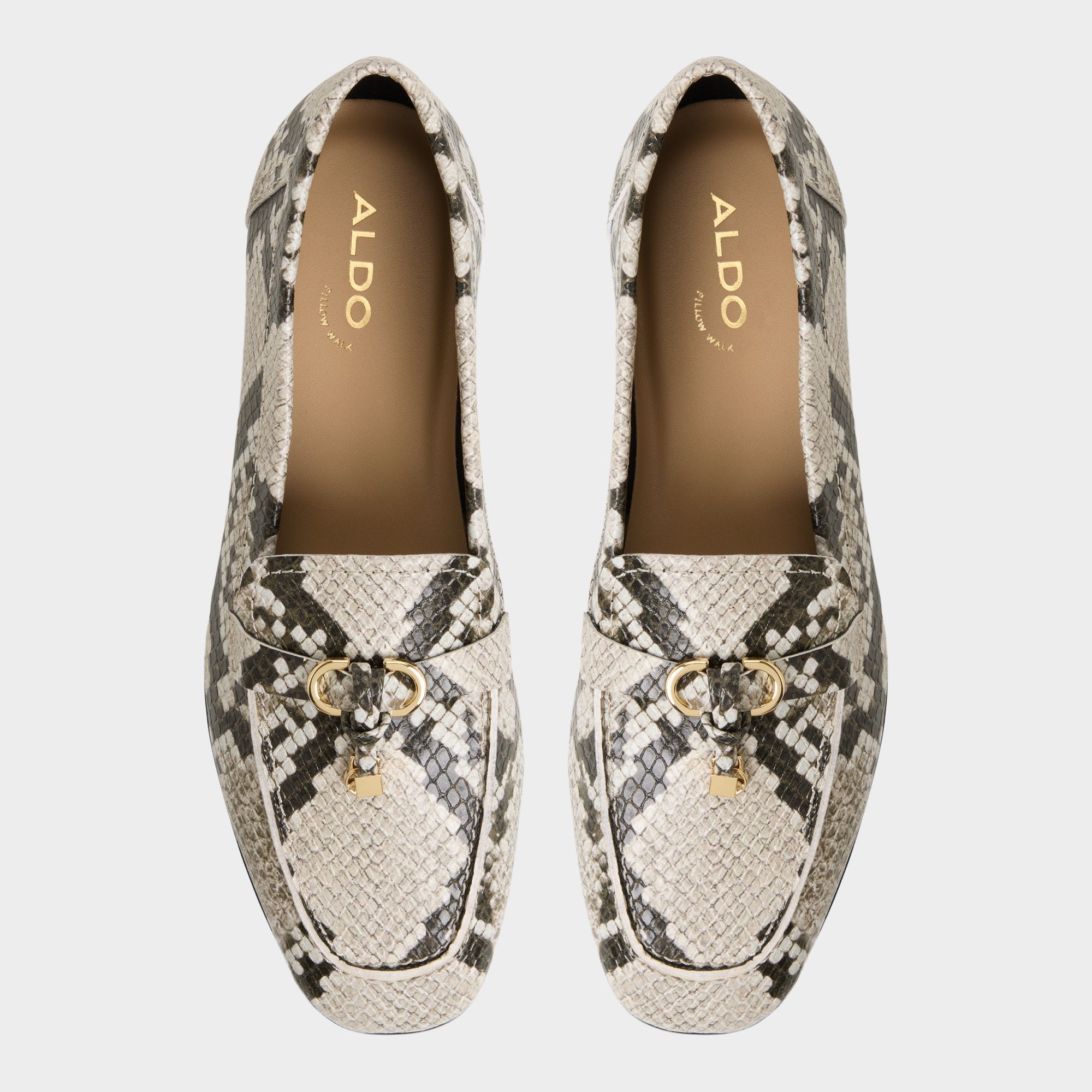 Aldo Ybilide White/Black Women's Loafers & Oxfords - Loafer Women