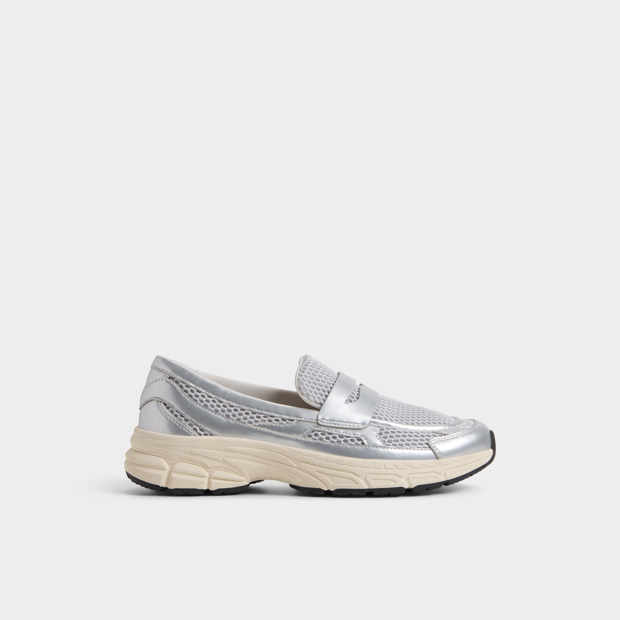 Aldo Loffy in Silver - Loafer, Jogger sole Women