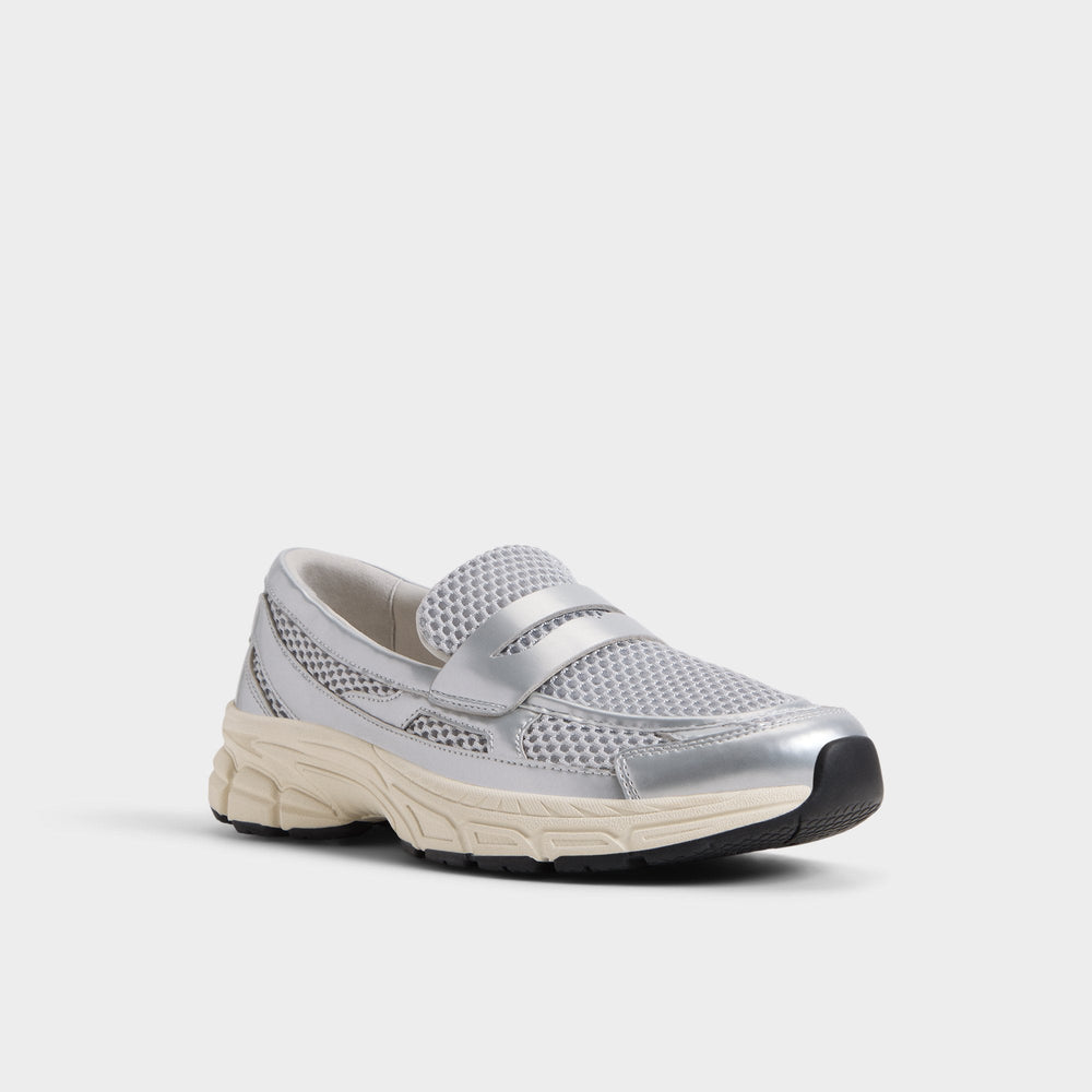 Aldo Loffy in Silver - Loafer, Jogger sole Women