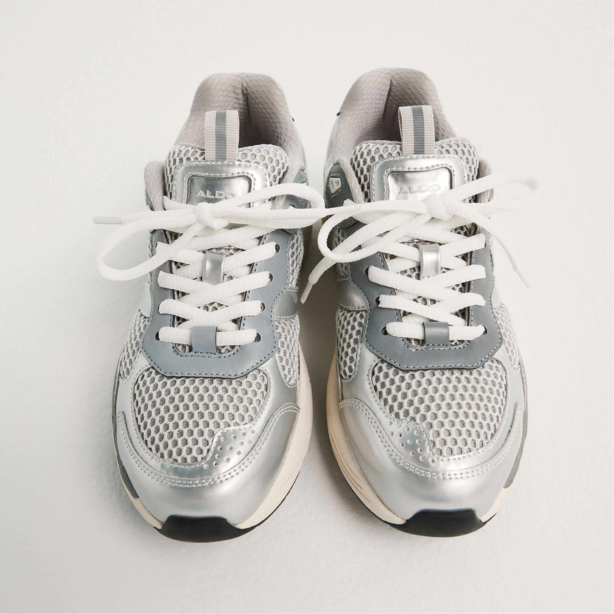 Aldo Pillowsnkr in L Silver - Jogger sneaker Women