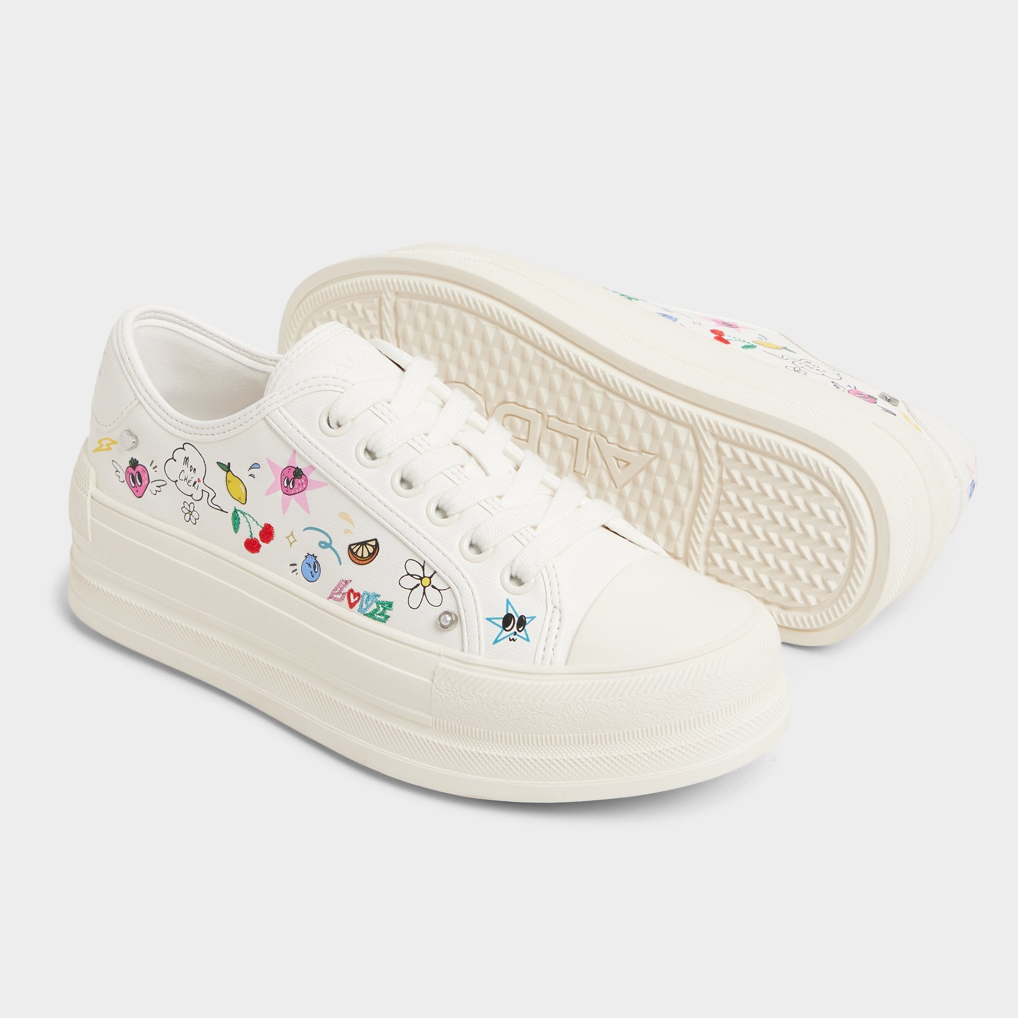 Aldo Rayes White/Multi Women's Low top sneakers - Sneaker, Platform Women