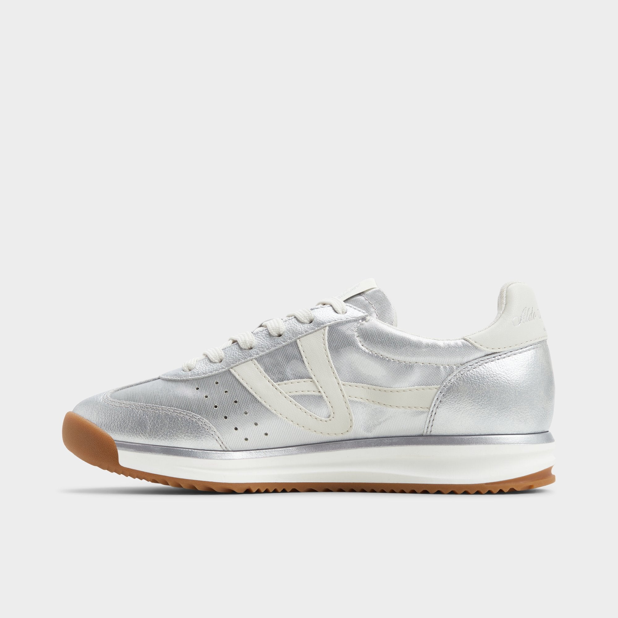 Aldo Stepcount Silver Women's Low top sneakers - Jogger sneaker, Jogger sole Women