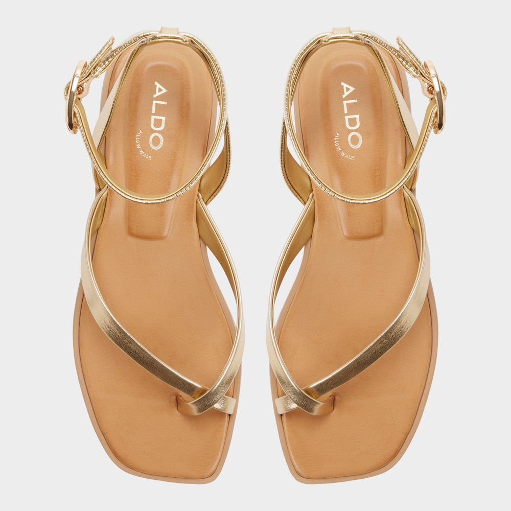 Aldo Daressi in Gold - Flat sandal Women|New